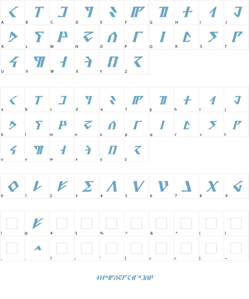 Davek Font Character